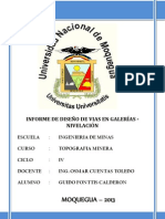 Informe de Galerías Nivelacion