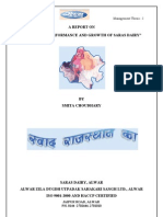 A Study of Performance and Growth of Saras Dairy