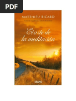 El Arte de La Meditacion Matthieu Ricard