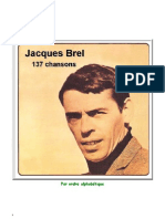 Jacques Brel Paroles de 137 Chansons