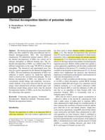 2011 - Kannan - Thermal Decomposition Kinetics of Potassium Iodate