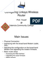 Configuring Linksys Wireless Router: Prof. Yousif at Valencia Community College