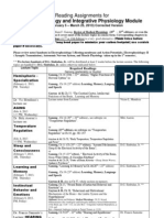 Neuroanatomy Reading Assigments