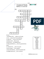 Crossword Puzzle: Suffixes "Er and Est"