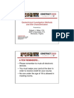 Geotechnical Investigation Methods and Site Characterization