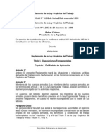 Reglamento de La Ley Orgánica Del Trabajo