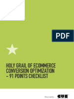 Holy Grail of Ecommerce Conversion Optimization 91 Point Checklist and Infographic