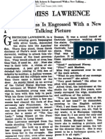 "Gay Miss Lawrence," The New York Times, July 7, 1929