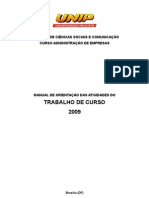 Unip-Trabalho de Curso-Manual-2009