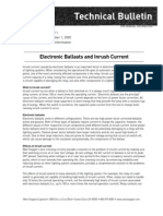 Electronic Ballasts and Inrush Current Technical Bulletin