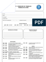 PT - Permissão de Trabalho - Trabalho em Altura