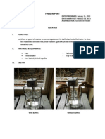 Final Report: The Relationship Between The Power Number Against Reynolds Number For Baffled and Unbaffled Tanks