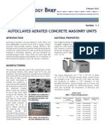 Echnology Rief: Autoclaved Aerated Concrete Masonry Units