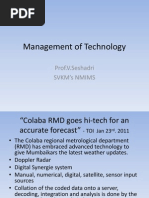 Management of Technology: Prof.V.Seshadri SVKM'S Nmims