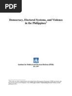 Democracy, Electoral Systems, and Violence in The Philippines