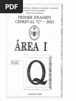 I Examen Ciclo C 2013 - Área I