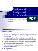 CH 6 The 2 K Factorial Design