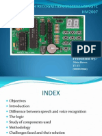 Speech Recognition System Using Ic Hm2007