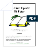 The First Epistle of Peter: A Study Guide With Introductory Comments, Summaries, and Review Questions