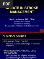 Update in Stroke Management: David Lee Gordon, M.D., FAHA