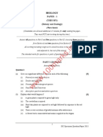 Biology XII ISC Sample Paper