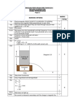 Peperiksaan Percubaan SPM Tahun 2011 Matapelajaran Fizik Skema Permarkahan Paper 2 Section A Marking Criteria Marks Total