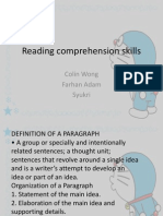 Reading Comprehension Skills