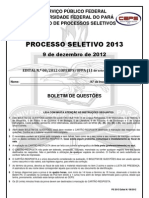 Prova Ufpa 2013