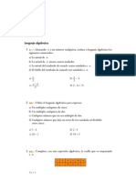 Matematicas Ejercicios Resueltos Soluciones Lenguaje Algebraico 2º ESO Ensenanza Secundaria