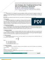 Comparison of Imputation Techniques After Classifying The Dataset Using KNN Classifier For The Imputation of Missing Data