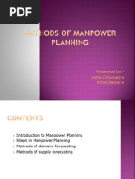 Methods of Manpower Planning For Hospitals