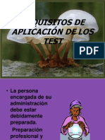 Requisitos de Aplicacion de Los Test