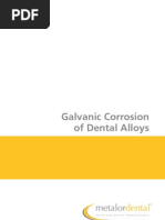 Galvanic Corrosion of Dental Alloys