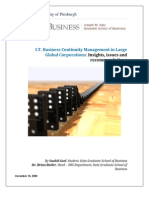 Business Continuity Management in Large Global Corporations