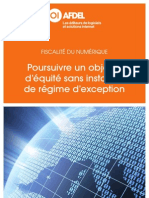 Position AFDEL - Fiscalité Du Numérique - Poursuivre Un Objectif D'équité Sans Instaurer de Régime D'exception - 19022013