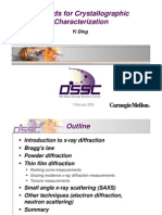 Methods For Crystallographic Characterization