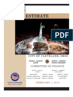 2013 City of Cleveland, Mayor's Estimate General Fund Budget 