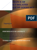 Performance of Contract Related With Sale of Goods Act: Jappanjyot