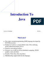 Introduction To Java: Java Server Technologies Bob Tarr