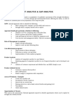 Swot Analysis & Gap Analysis