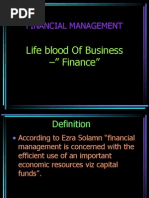 Financial Management: Life Blood of Business - Finance