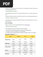 Use of Passive