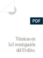 Técnicas en Investigación Del Delito - Consejo Nacional de La Judicatura