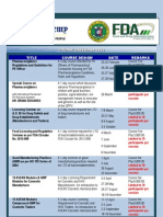 FDA Academy Course Calendar 2013