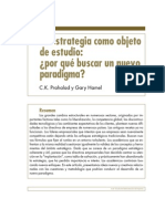 La Estrategia Como Objeto de Estudio Por Qué Buscar Un Nuevo Paradigma. C.K.Prahalad y Gary Hamel