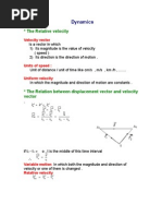 Dynamics: The Relative Velocity