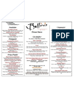 Bellini's Main Menu