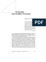 La Psicoterapia Psicoanalítica de Pareja