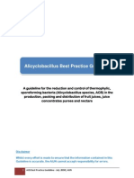 Alicyclobacillus Best Practice Guideline