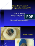 "Adjunctive Therapy" Non ST Segment Elevation ACS: DR M R Thomas King's College Hospital. Advanced Angioplasty 2002